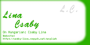 lina csaby business card